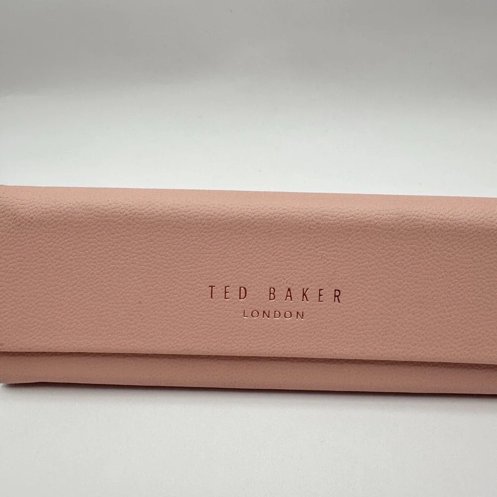 Ted Baker London Sunglasses Hard Case Pink‎ Rose Gold Magnetic Floral Lining